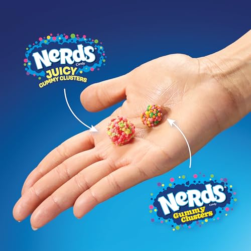 Image of NERDS Juicy Gummy Clusters Strawberry Punch Candy, Stand-Up Bag, 7.15 Ounce (Pack of 6)