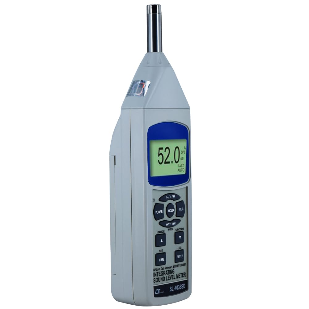 *Envío el mismo día* Sonómetro portátil en tiempo real de clase 1 (rango: 30 dB a 130 dB) para ruido industrial, tráfico, teatros y control de contaminación acústica | Modelo: SL-4036SD