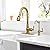 Brushed Gold Brass Kitchen Water Filter Faucet Lead-Free Drinking Water Faucet Only for Cold Water Fits Most Reverse Osmosis Units or Water Filtration System in Non-Air Gap - Brushed Gold Brass