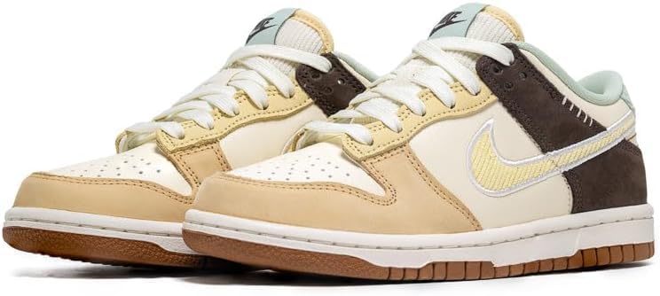Nike Big Kid's Dunk Low GS 'Coconut Milk/Soft Yellow' (HQ3474 171) - Size 6.5y3