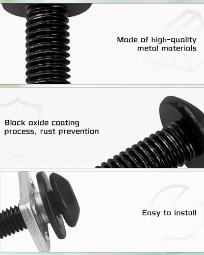JUWEVAZU TJ Hardtop Bolt & Nut Replacement Kit Fit for Jeep Wrangler TJ 1997-2006, Fit for JK JKU 2007-2018, 6 Set