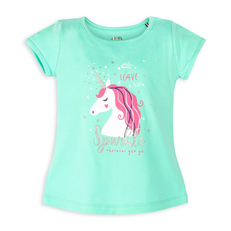 Image of ARIEL Girls Regular Fit Half Sleeves Tshirt (Pack of 3)