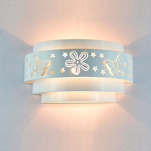 LINAATALES Applique murale, Motif fleurs et papillons, Convient pour chambre, couloir, salon Cover
