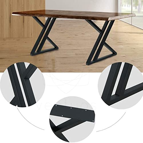 Image of Metal Legs for Table Dining Table Legs for Kitchen Industrial Style-Set of 2 (Z Shape)