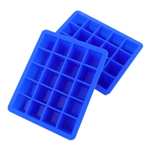 Juego 2 moldes silicona para hielo 20 cubos azul miniatura 1