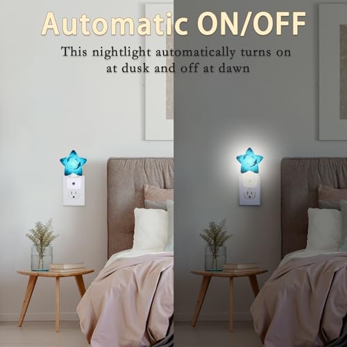 Image of Sharks Vortex Under The Sea Night Lights Plug in Wall Lamp Smart Dusk to Dawn Sensor for Home Decorative,Kids Room Bedroom Bathroom Kitchen Hallway Gifts