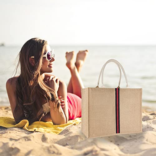 Image of Hibala Woven Large Beach Bag Straw Beach Tote Handmade Weaving Shoulder Tassel Bag Handbag