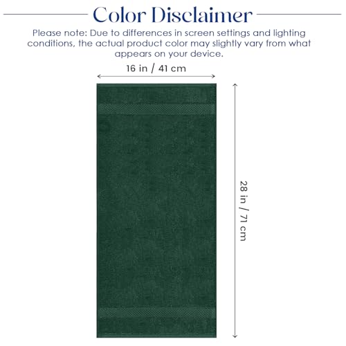 Image of DAN RIVER 6-Pack Premium Hand Towels (16x28 Inches) - 100% Cotton, Ultra Soft, Lightweight, Highly Absorbent Towels for Bathroom, Spa, Gym, Salon, Hotel, and Travel - Hunter Green