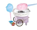 Nostalgia Vintage Hard and Sugar Free Candy Countertop Cotton Candy Maker, Includes 2 Reusable Cones And Sugar Scoop β Lavander