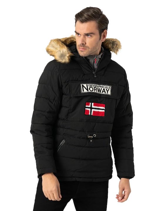 Geographical Norway Coconut Men Parka de Hombre, Noir, XL