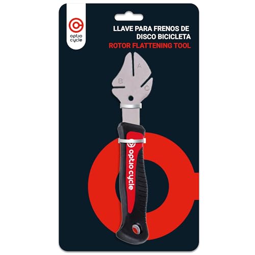 Optio Cycle Separador Pistones Freno Bicicleta – Herramienta Disco de Freno para Alineación Precisa | Enderezador de Disco | Llave Center Lock Disco Freno para Bicicleta y MTB