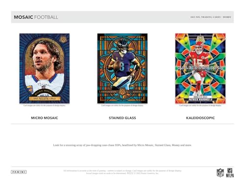 Image of 2025 Panini Mosaic Football Hobby Trading Card Box (2 Autographs Per Box)