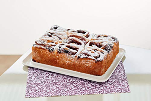 Dr. Oetker Bakeware - Non-Stick Rectangular Springform Cake Tin with Enamel Base - 28 x 18 cm, Grey and Cream - Image 2