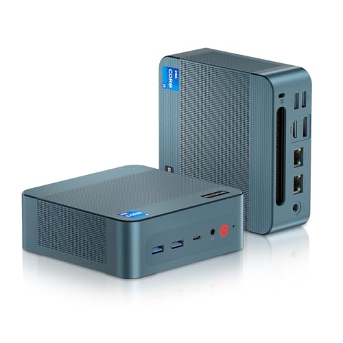 BOSGAME Mini PC Intel Core i5 12600H(12C/16T, up 4.5GHz), 32GB DDR4 RAM 512GB PCIe SSD, Mini Computers Dual LAN/4x USB3.2/WiFi6/BT5.2/HDMI+DP+USB-C/4K Triple Display