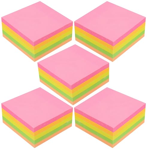 GLUN® 400Pcs Super Sticky Note Pad, Plain Notes for Lists and Longer Notes, 2 Times Sticking Power in Bright Neon Colors Size 3X3 inch (5) (B0C1N5G7XN) Amazon Price History, Amazon Price Tracker