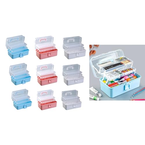 Boîte de rangement multifonction PANGBOER à 3 couches pour bureau - 3