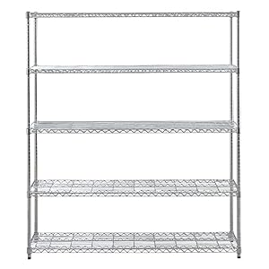 アイリスオーヤマ メタルラック 幅150×奥行46×高さ179cm ラック 棚 シェルフ 収納ラック キッチン 収納 メタルシェルフ SE-1518 シルバー