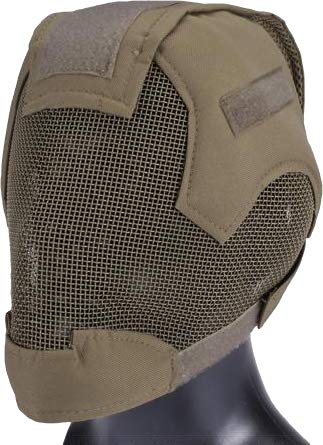 Evike Airsoft - Matrix Striker Headpro Full Face Carbon Steel Mesh Face Pro (Color: Dark Earth)