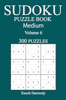 Paperback 300 Medium Sudoku Puzzle Book: Volume 6 Book