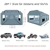 XHYCPY Inflatable Spray Booth 26x14.4x9.5 ft Portable Inflatable Paint Booth Tent with Air Filter System for DIY Spray Car Parts Painting Motorcycle (Blowers Excluded)
