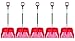 Produktbild 5X Schneeschaufel mit ergonomischem Griff - Schneeräumer für kleine und große Schneemengen  Kunststoff-Blatt, Aluminium-Stiel