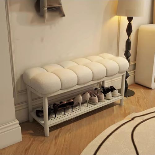 Tabouret à langer et étagères de rangement pour chaussures d'entrée