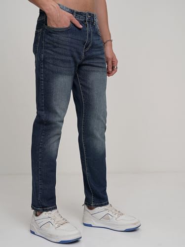 Image of Highlander Men's Straight Fit Jeans | Stretchable | Everyday Comfort & Style| Jeans for Man