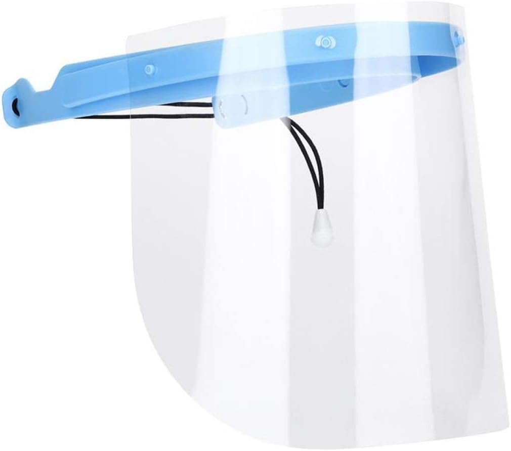 Anti-fog Full Face Shield 1 Frame With 10 Plastic Anti Saliva Protective Film Replaceable