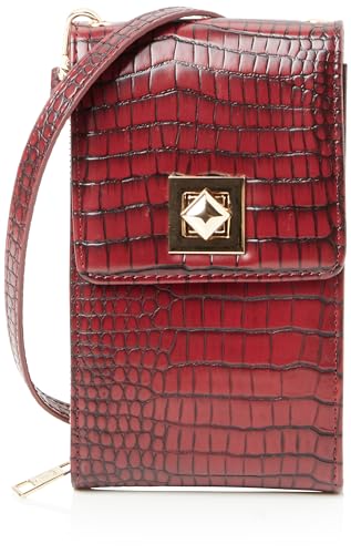 Sac à bandoulière pour femme FENIA en rouge foncé aux finitions de luxe