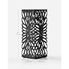 SONGMICS Umbrella Stand, Umbrella Holder for Entryway, Steel Square Umbrella Rack Organizer Freestanding, for Canes Walking Sticks, with a Detachable Drip Tray, 4 Hooks, Black ULUC026B33