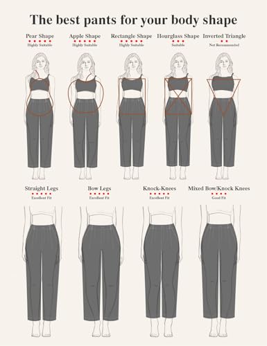 Bamans Dress Pants for Curvy Women Wide Leg Work Business Office High Elastic Waisted Casual Slacks Trousers with Pocket3
