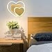 Bloepum 16W 3000K Warm Light Heart-Shaped LED Wall LED Modern Wall Lamp for Bedroom Study Restaurant KTV Hotel Wall Lamp