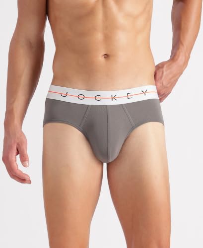 Image of Jockey NY15 Men's Super Combed Cotton Elastane Stretch Solid Brief with Ultrasoft Waistband (Pack of 2)