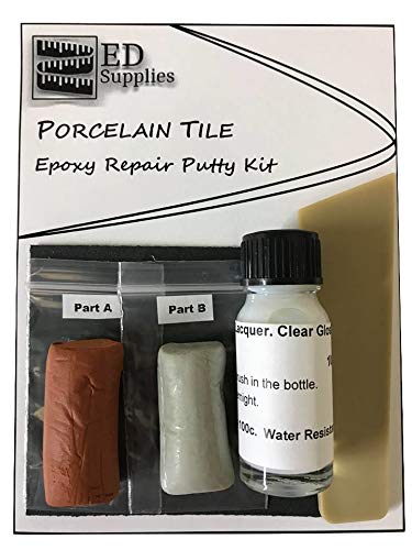 Floor & Wall Porcelain Tile Epoxy Repair Putty Kit - Repairs Chips, Cracks & Defects.. (Terracotta)