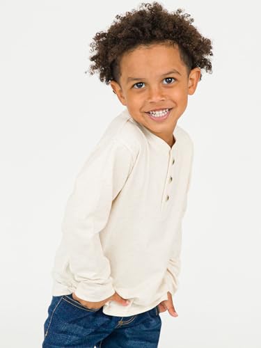 RUGGEDBUTTS Baby/Toddler Boys Knit Long Sleeve Henley Tee4