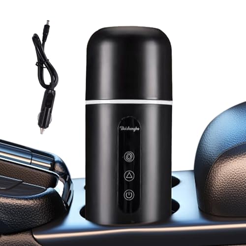 Hervidor de té de coche,Hervidores de coche 12V/24V | Hervidor de temperatura constante de 420 ml, tazas de calefacción universales con agitación automática