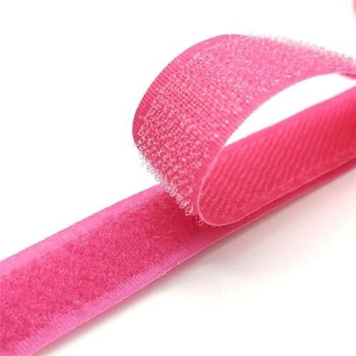 A Pair 20Mm Colorful Sewing Adhesive Fastener Tape Hook And Loop Cable Ties Accessories, 1 Yard/Lot - (Color: Rose/Size: 20 Mm Wide)