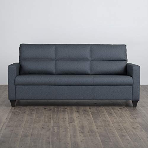 Image of Home Centre Helios Clary Blue 3-Seater Sofa - 173Cm (Polyester, Pine Wood) - 3 Seater