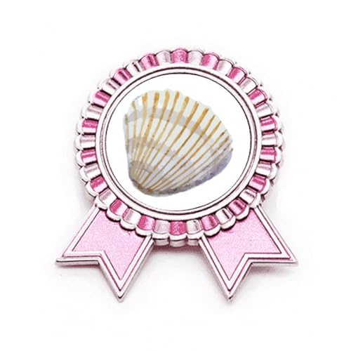 Pin's festonné jaune marine Rose en métal pour personnaliser une veste
