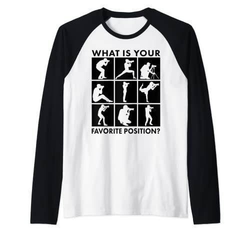 Photographer Camera Raglan Baseball Tee