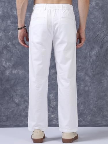 Image of Vogaan Men's Cotton Blend Casual Trousers Pants | Stylish Comfortable Trousers for Office Work and Outings