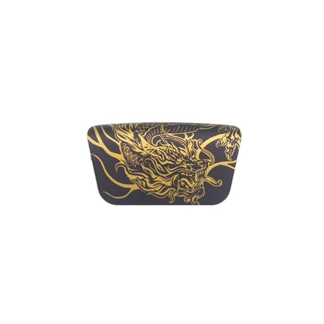 IFEEHE Faceplate Housing Gold Dragon Front Touch Pad Cover With Gold Trigger Buttons for PS5 Controller BDM-010