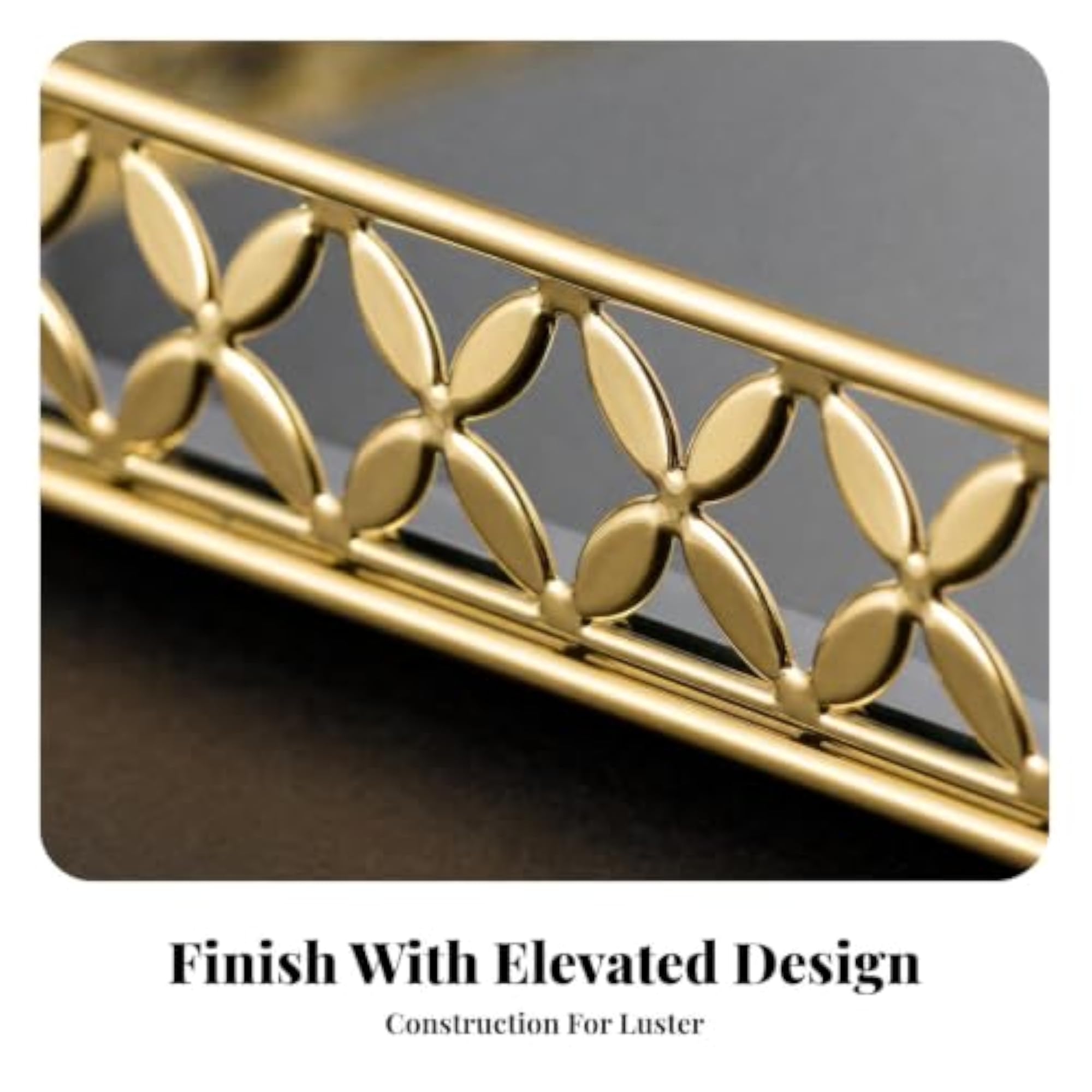 Elegant Mirrored Tray with Handles