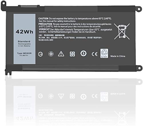 WDX0R DTK Replacement Laptop Battery for Dell Inspiron 5765 5568 5578 5767 7368 7378 5368 5378 5565 5567 7560 7570 7579 Notebook 11.4V 42Wh Fit FC92N CYMGM 3CRH3 T2JX4
