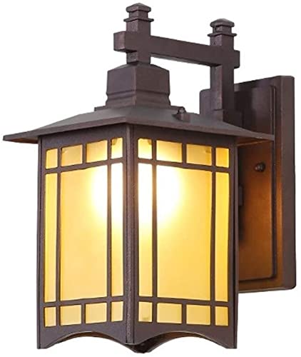 e lampada da parete Compatible with esterni rustica, che crea un ambiente confortevole, paralume in vetro trasparente, illuminazione soffusa, grado di impermeabilità IP65, resistente alla pioggia, a prova di spruzzi.