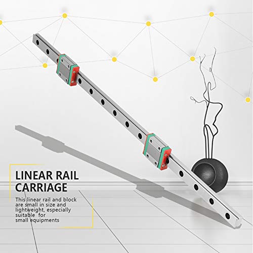 1 Stk. 450mm Miniatur Linearschienen mit 2 MGN12B Linear Block, Lager Stahl Gleitführung Schienenführung für DIY 3D Drucker – Bild 3