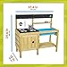 TP Toys Mud Play Kitchen For Kids - Indoor, Outdoor Wooden Toy Toddler Kitchen Playset with Accessories, Durable, Weatherproof, Removable Sink, Chalkboard, Wood Burner Stencils, Easy Assembly, Ages 3+