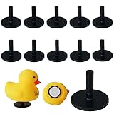 Rubber Duck Mount Flock Locker Duck Holder for Car Dash Black Duck Plugs Stand and Fixed Display Gift for Car Lover Dashboard (Excluding Rubber Duck) (10 Pcs)