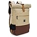Produktbild EverVanz Laptop-Rucksack, Damen & Herren Roll Top Wasserdichter Wanderrucksack, Leichtgewichtiger Freizeit-Rucksack, Stilvolle Schultasche mit USB-Ladebuchse