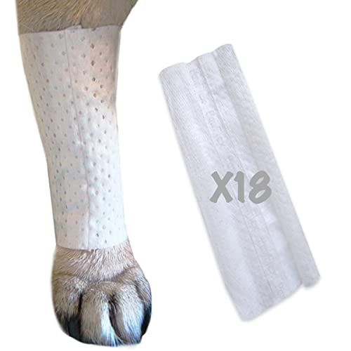 Image of PawFlex Protective Sleeve Tubular Cover - Bandages - for Dogs Cats and Other Pets First Aid Wound Care Comfortable Non-Adhesive Breathable & Water Resistant 18 Strips (yields 36-54 Covers)-(XX-Small)